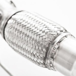 Ford Focus Performance Exhaust - Stainless Works - 3in High-Flow Cats Downpipe - `13-`18